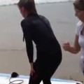 Woman Flips Out Over Stingray Catch