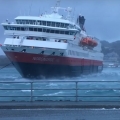 Carefully docking a ship in severe weather