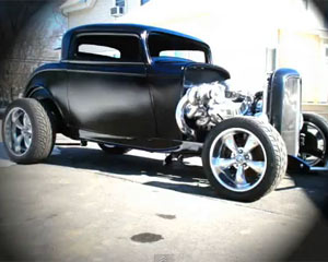 1932 Ford Twin Turbo Coupe Burnout