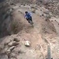 Crazy downhill biking