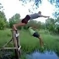 Rope Swing Stunt Fail 