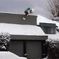 Snowboarder on the Roof 