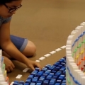 The Amazing Triple Spiral (15 000 Dominoes)