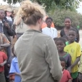 African Children First Time to Hear Fiddle Music