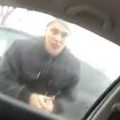 Road-Raging Psycho Dad Punches Out A Window