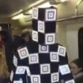 Guy With Awesome Costume On Moscow Subway