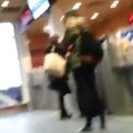 Woman Freaks Out In Ferry Terminal
