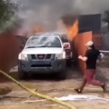 Man rushes into burning house to save his dog