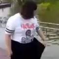 Jerk Tries To Push This Girl Into The Water