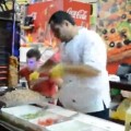Shawarma Master Shows Off His Skills