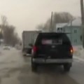 Truck Rolls Away During Fight