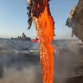 Thumb for Incredibly close footage of lava entering the ocean