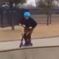 Kid's Funny Reaction To Scooter Trick
