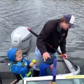 Little boy’s first fish catch is the big one