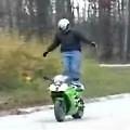 Standing On A Motorcycle Fail